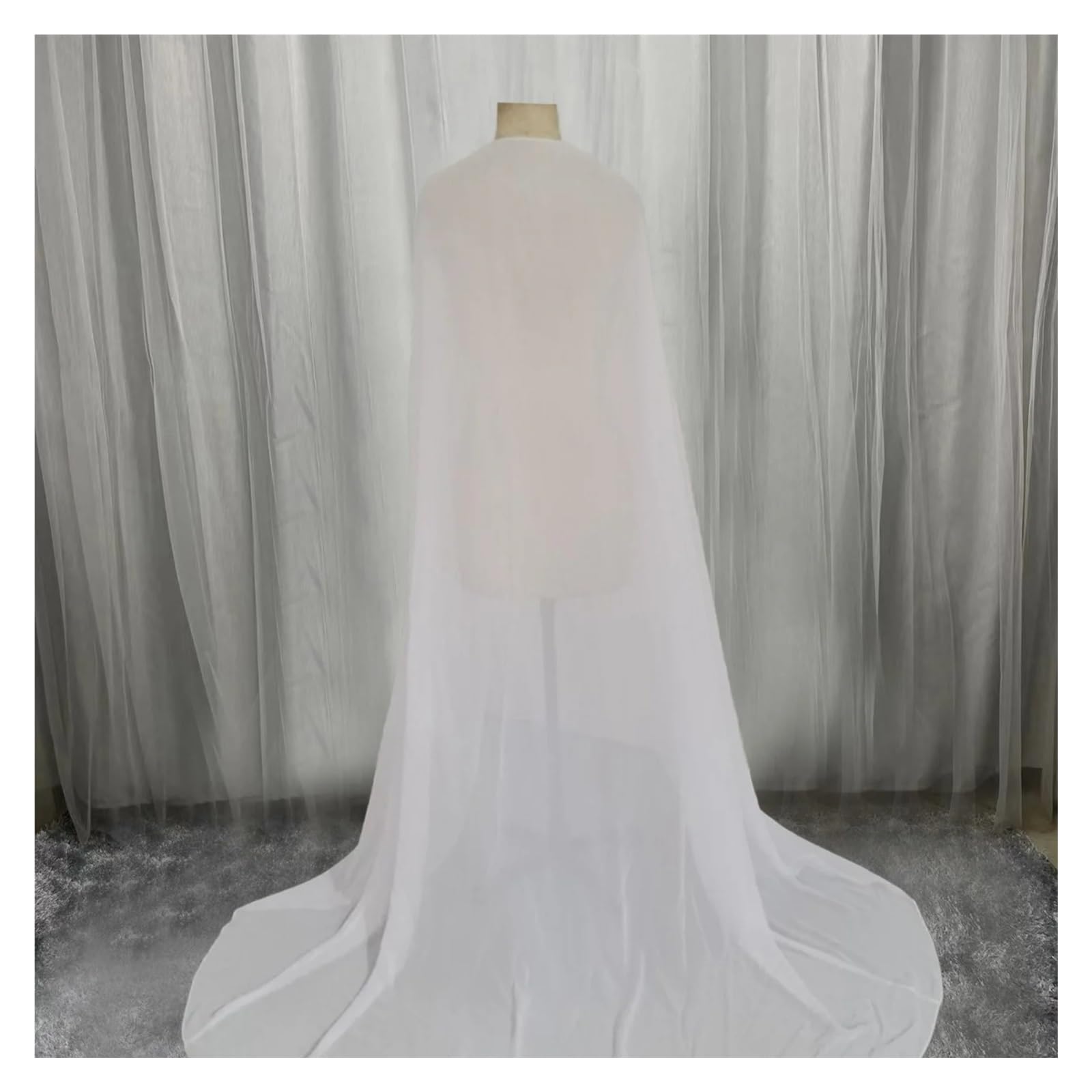 Boda Estola Capa de boda hasta el suelo for dama, chaqueta larga, chal novia hecho a mano para novia, cosplay, reunión, cita