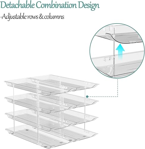Miniatura 4 de Organizador de almacenamiento de latas para despensa, soportes para latas para despensa, dispensador de alimentos enlatados, estante de plástico