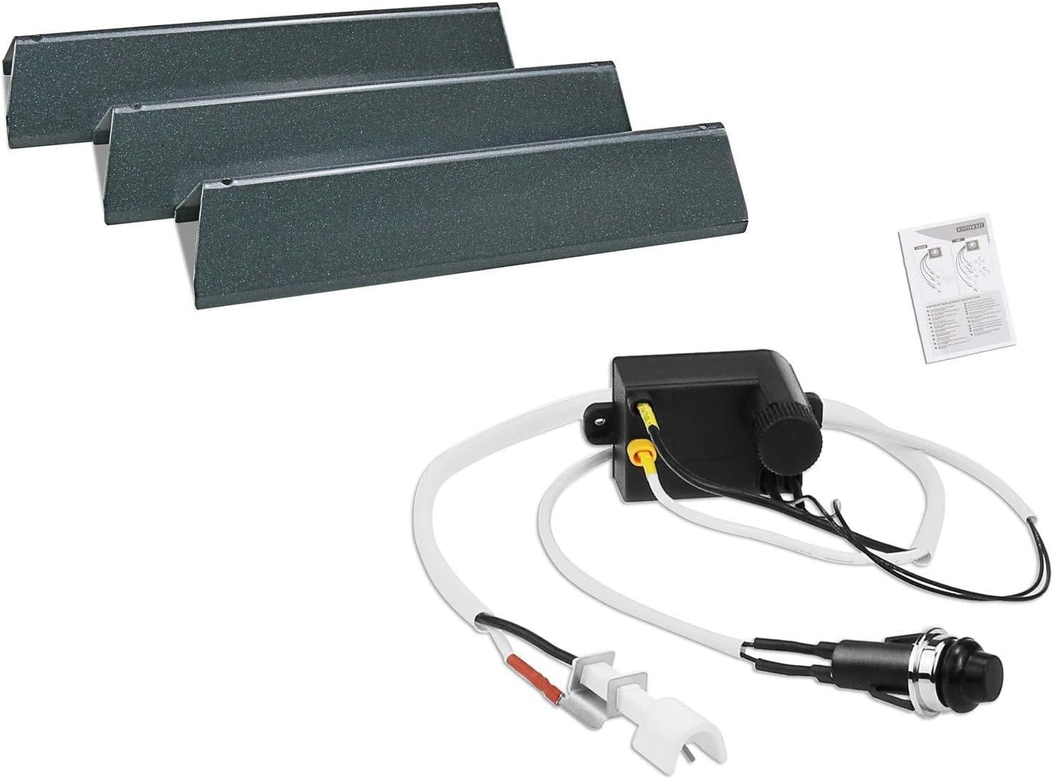 Uniflasy Grill Replacement Parts Kit for Weber Spirit 200 Series, Flavorizer Bars, Grill Igniter for Spirit E-210, E-220, Spirit S-210, S-220 with Front Controls, 7635, 7642