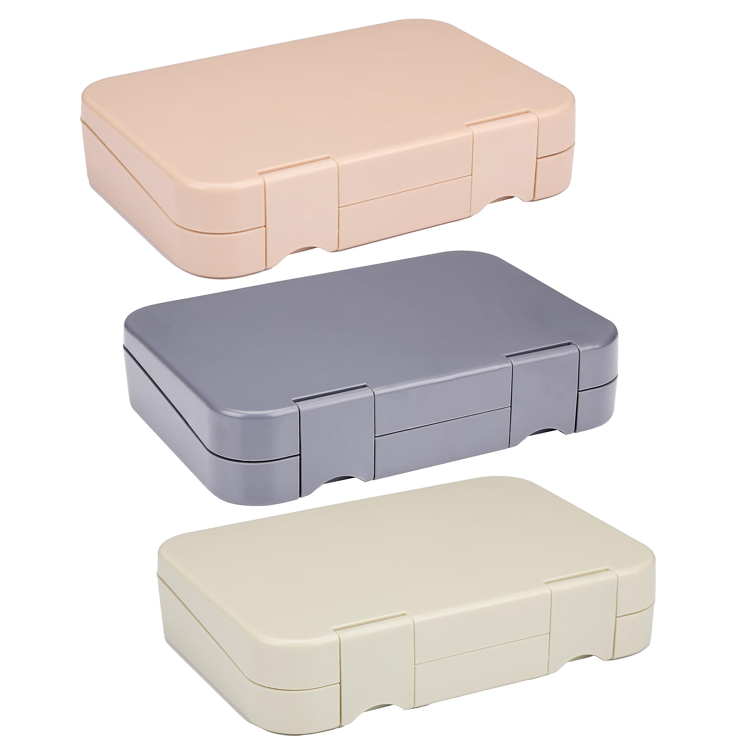 Alpina Rosa Lunch Box With Compartments - 21 X 15 X 4.5 Cm - Surprise Colour: Pink, Grey Or Beige - Dishwasher Safe - Children/Adults - Removable Compartment - Plastic