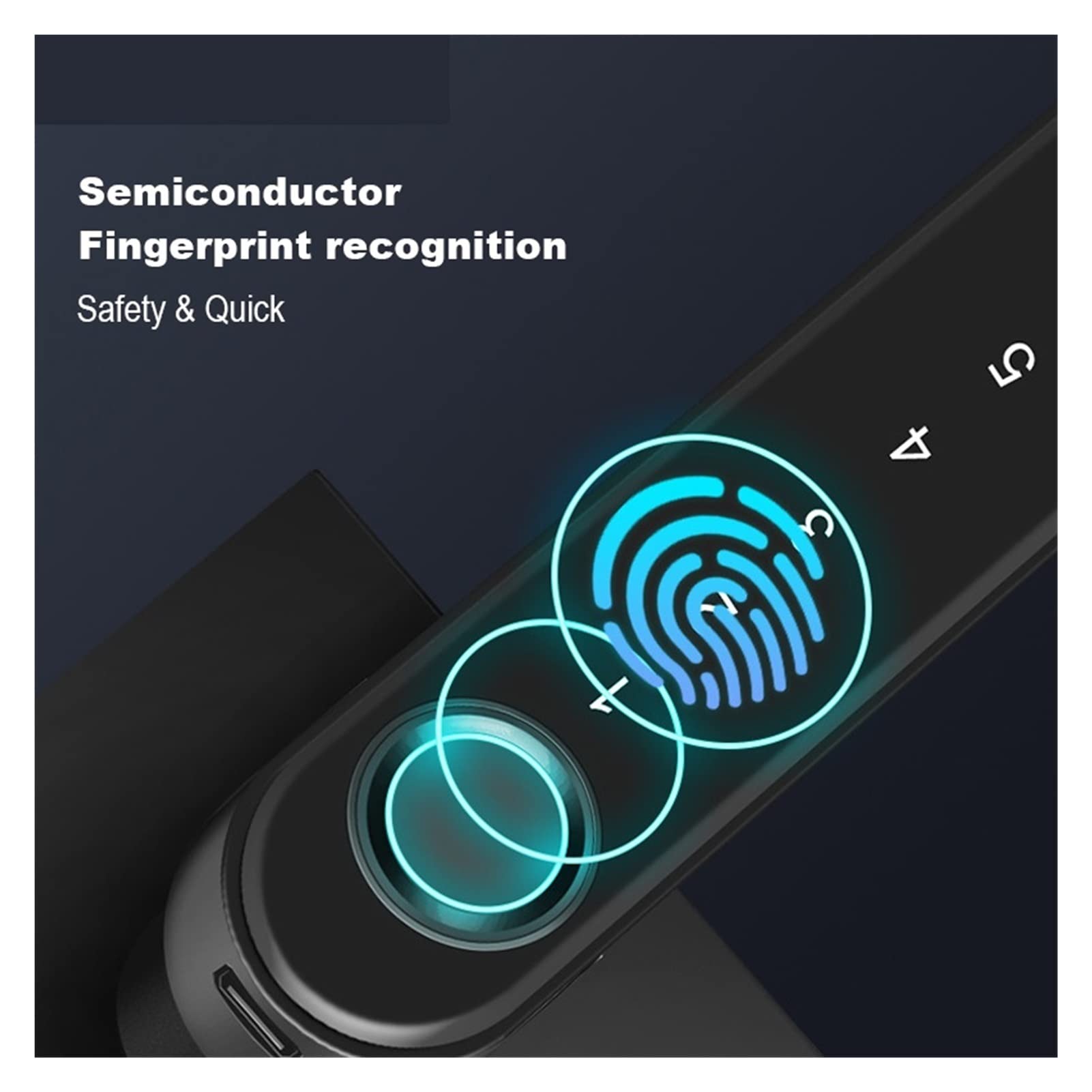 Inteligentny zamek do drzwi, Tt Zamknij Bluetooth Smart Block Zinc Tope Code Blokada 4 w 1 odblokowanie za pomocą odcisku palca/hasło/klawisz/Tuya App(Single lock)