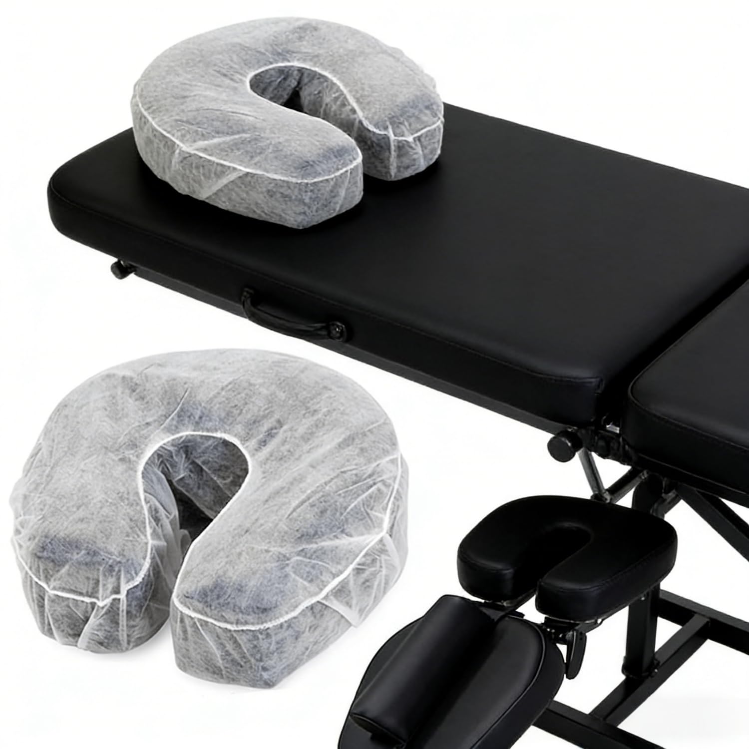 50pcs Disposable Face Cradle Covers for Massage Tables | Non woven fitted headrest covers for massage tables, massage chairs, beauty beds and spa salon use-image-36