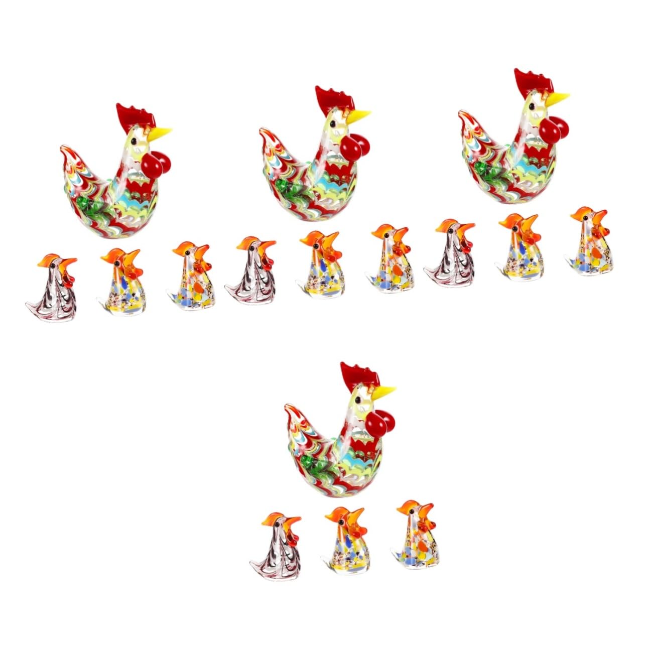 Ornements de poussins en verre : idée cadeau idéale pour décoration maison
