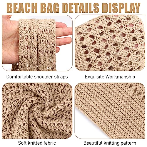 Image of hatisan Crochet Bag for Women, Handmade Knit Beach Tote Bag Summer