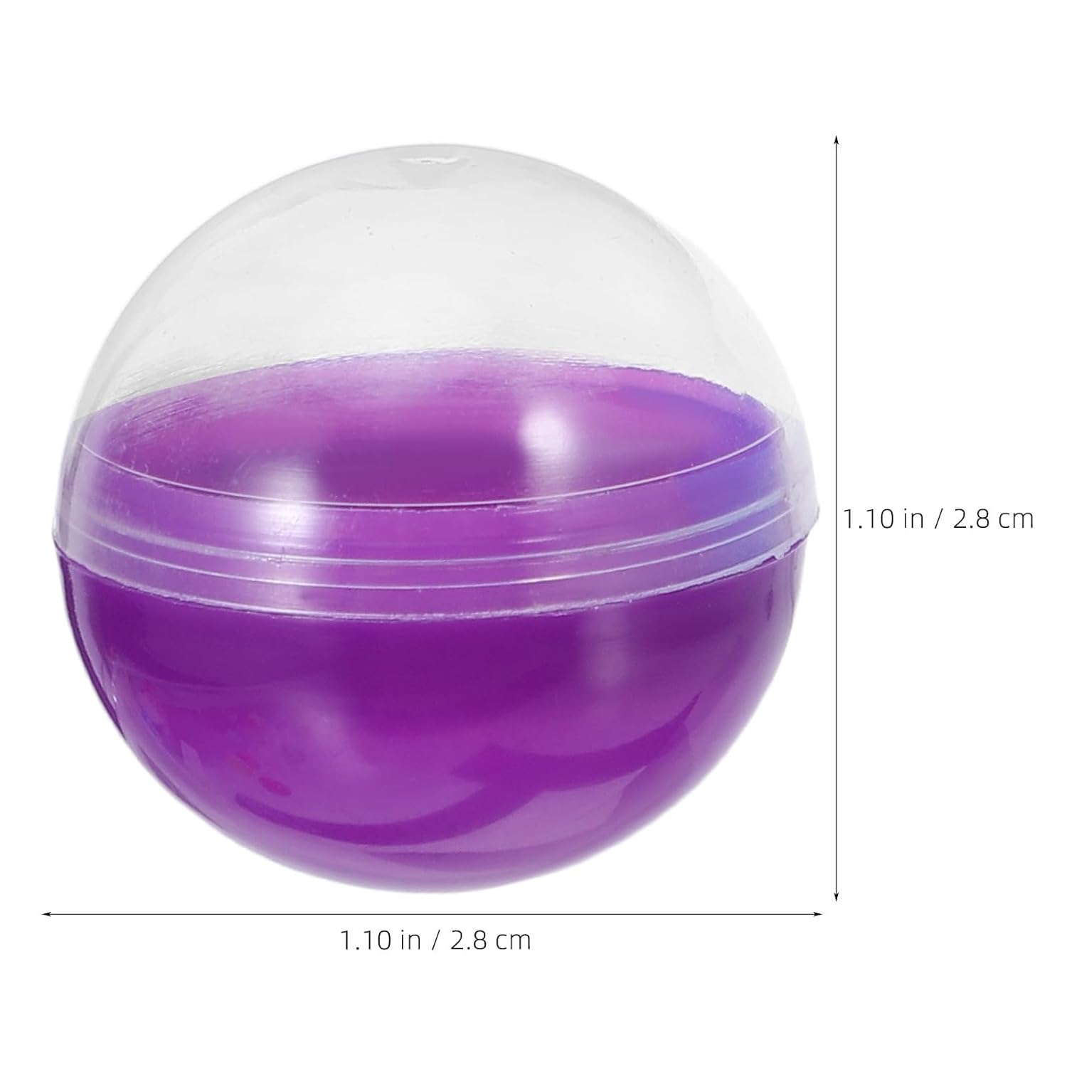100PCS Vending Machine Capsules - 1.1Inch Plastic Round Capsules for Claw Machine Treasure Box Prizes - Colored Empty Gumball Containers