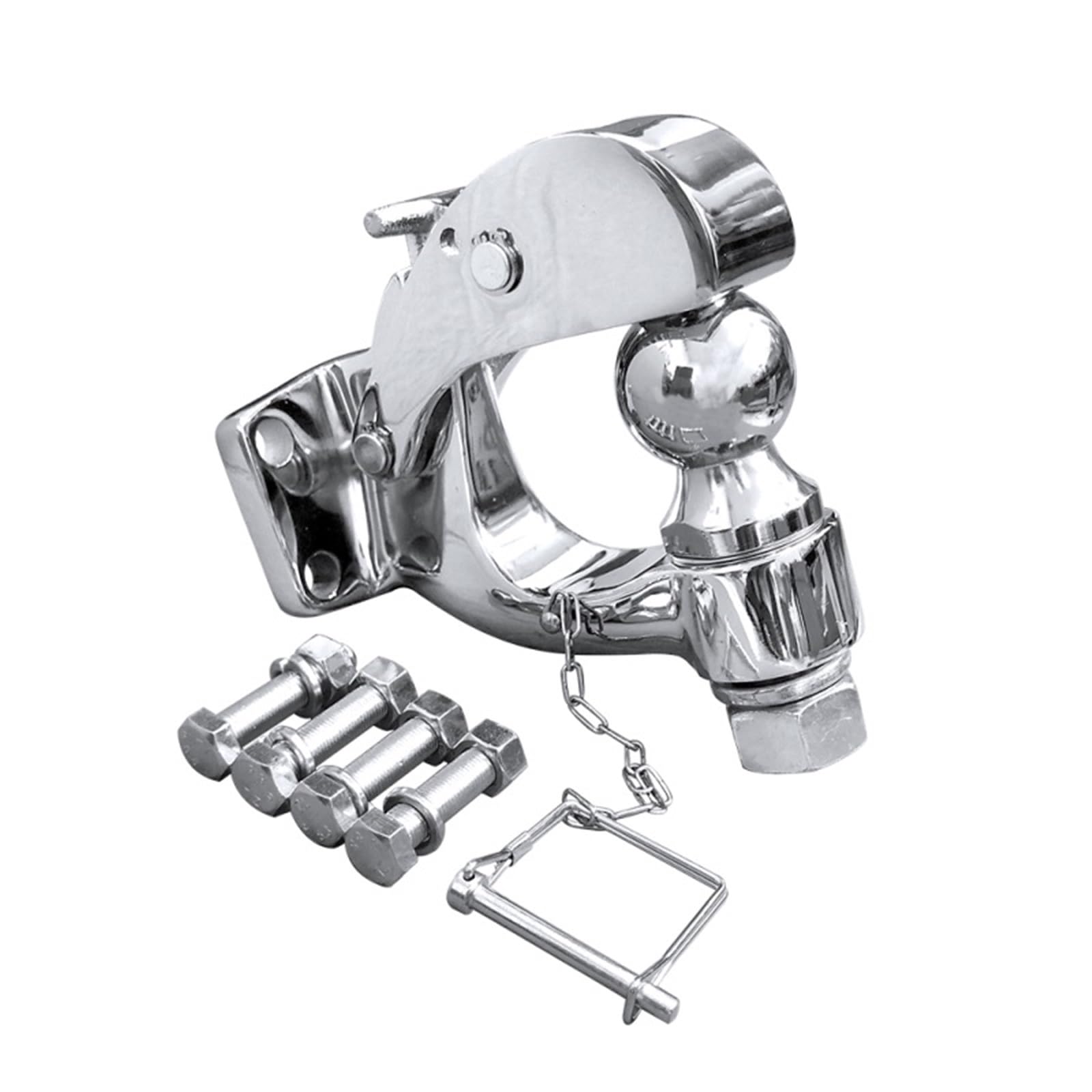 kulowego przyczepy Zaczep czopowy z kulą 50 mm/2 cale do holowania Heavy Duty 5 TON hak holowniczy do samochodu części do RV Camper Caravan samochód kempingowy Łącznik Przyczep(With 50mm Ball)
