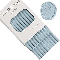 Vista 1 de 20 barras de sellado de cera para pistola de pegamento para invitaciones de boda, sellado de letras de sobre (20, azul bebé)