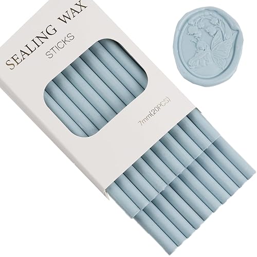 Barras de sellado de cera negra, 20 varillas de sellado de cera para sello de cera, invitaciones de boda, sellado de letras de sobre (negro)