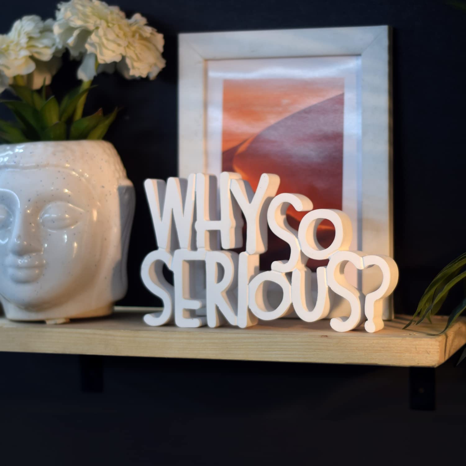 NUKKAD TALES Table and Wall Decor freestanding Quotes Handmade in India Multicolor, for Home Décor… (Why So Serious?) NUKKAD TALES Table and Wall Decor freestanding Quotes Handmade in India Multicolor, for Home Décor… (Why So Serious?)