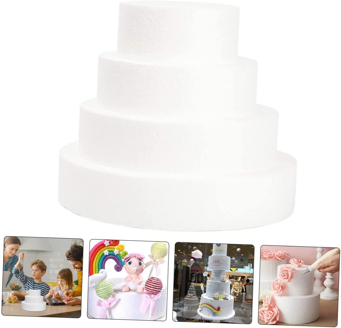 Hohopeti 5Pcs Multi Function Fake Cake Models for DIY Cake Decoration for Various