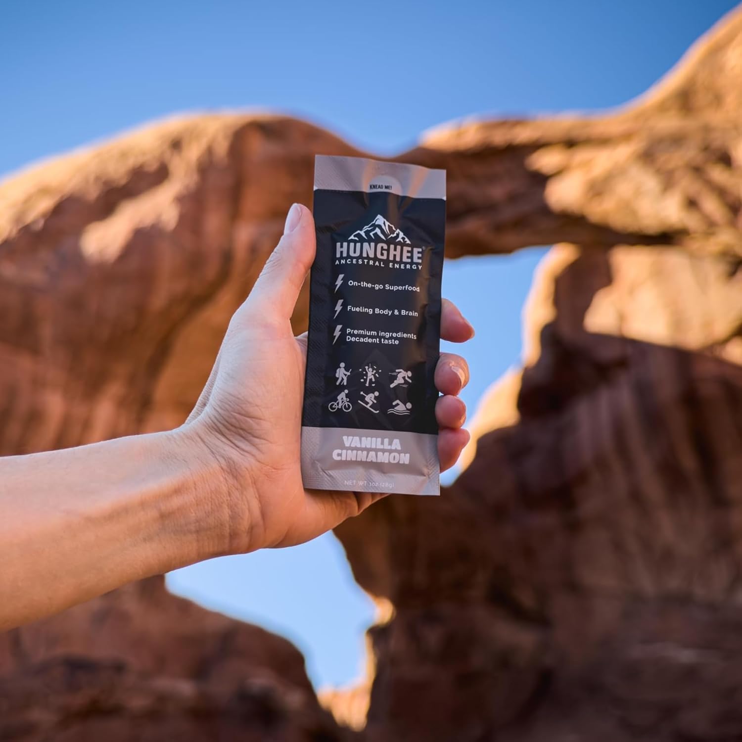 Ancestral Energy Vanilla Cinnamon Pack | Organic Grass-Fed Ghee & Raw Honey Blend | Animal-Based Energy Boost for Athletes | Hiking, Cycling, Running, Backpacking | Healthy Snack (Pack of 6)