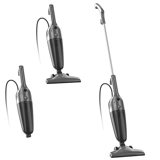 Vacuum Cleaners for Home - Corded Stick Vacuum Cleaner, High Power Suction Vac for Pet Hair Carpet Hardwood Floor, Household Hand Lightweight Handheld Portable Car Vac, MC Black