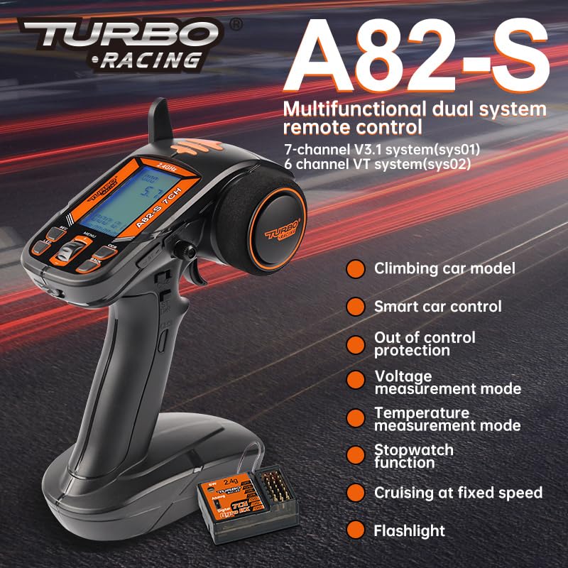 ターボレーシング　7ch プロポ　送受信機 Amazon | Turbo Racing A82-S 2.4G 7CH ラジコンカー用送信機 技適認証
