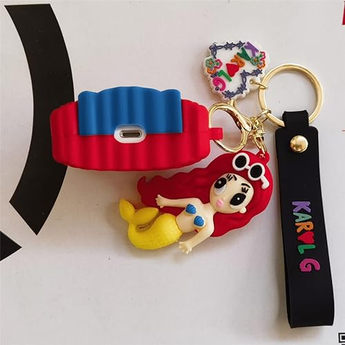 Miniatura 3 de OINbxw Manana Sera Bonito - Fundas para audífonos Airpod de 3 generación, silicona suave, bonito diseño con llavero Karol G para mujeres y niñas,