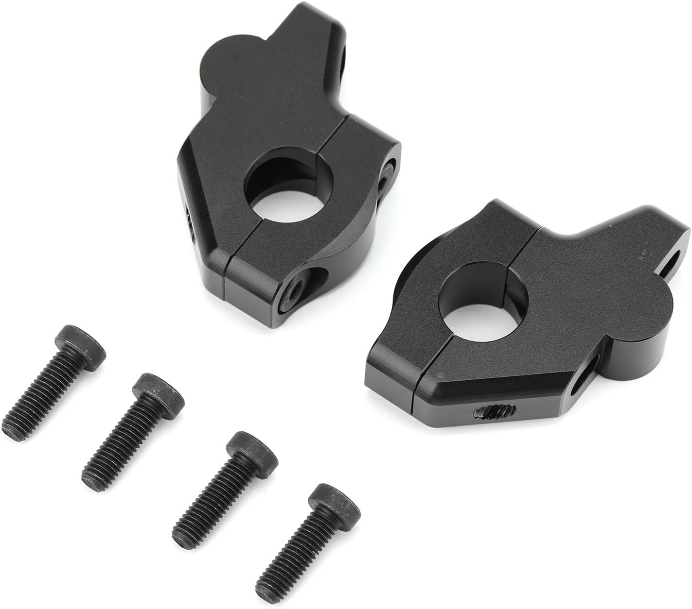 1 Pair Motorcycle Handlebar Riser Bar Mount Handle Clamp Accessory Universal Motorcycle 1-1/8" 28mm Handlebars(Black)