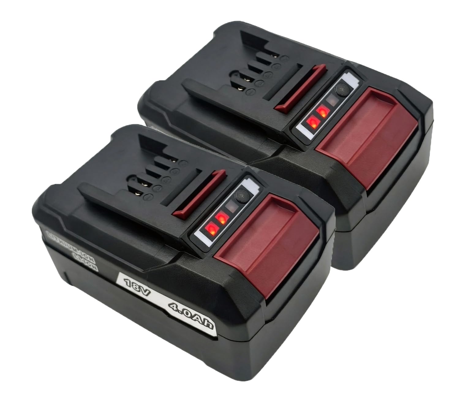 2 batterie EH1840 18 V 4,0 Ah agli ioni di litio compatibili con utensili a batteria Einhell serie Power X-Change da 18 V, 72 Wh ad alta capacità con indicatore LED a 3 livelli, sostituisce 4512042