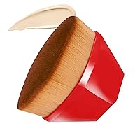 Vista 10 de Brochas de maquillaje Kabuki con punta plana y hexagonal para base, colorete, polvo líquido, base con estuche protector adicional (negro)