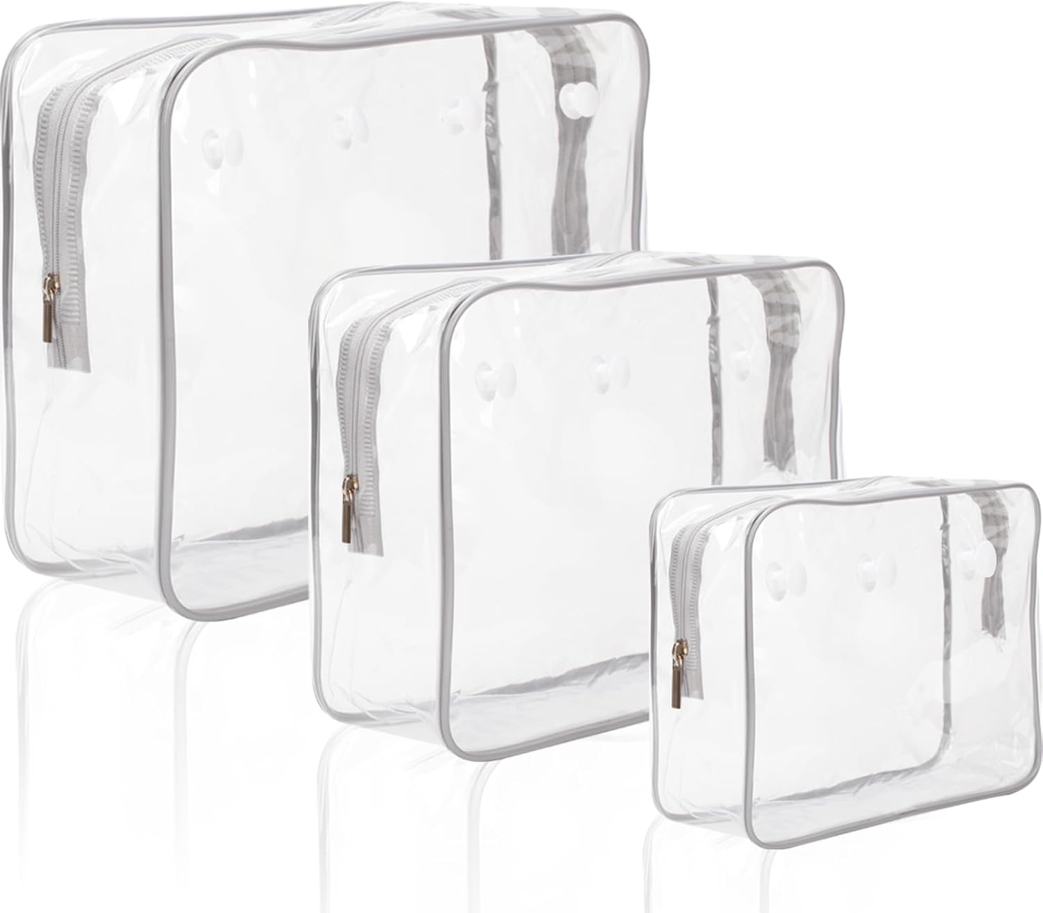 3 Packs Clear Bogg Beach Tote Bag Accessories-clear Designer Zipper Insert Bag(for 19*15*9.5 and 15*13*5.25), Travel Makeup Clean Toiletry Brush Organizer Cosmetic Divider Storage Inner Pouch (Grey) 3 Packs Clear Bogg Beach Tote Bag Accessories-clear Designer Zipper Insert Bag(for 19*15*9.5 and 15*13*5.25), Travel Makeup Clean Toiletry Brush Organizer Cosmetic Divider Storage Inner Pouch (Grey)