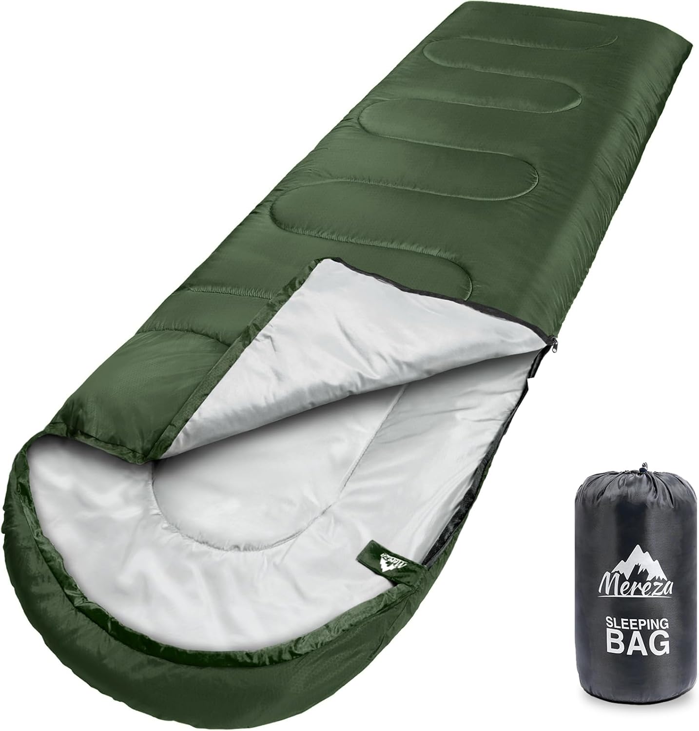 MEREZA XL Sleeping Bags for Adults – Cold Weather, Wide & Comfortable