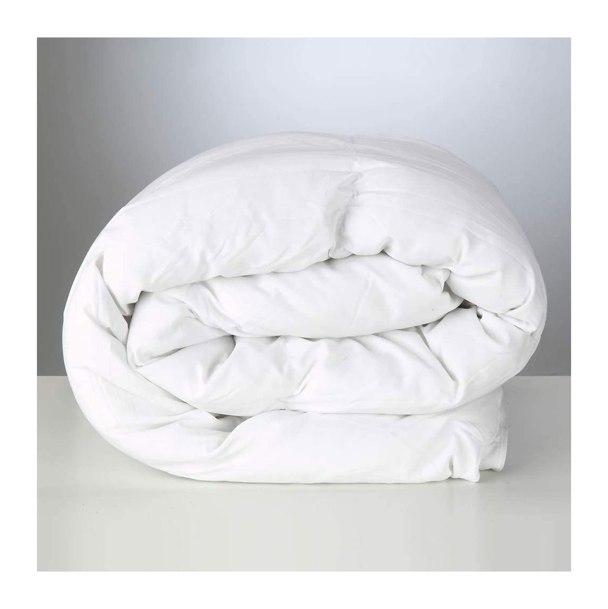 KNWER CLOTHING Anti Allergy Cot Bed Duvet 9 TOG – Lightweight Extra Soft Toddler Bedding, Hypoallergenic Childrens Kids Quilt Covers, Childrens Bedroom Accessories (White, 120x150cm)