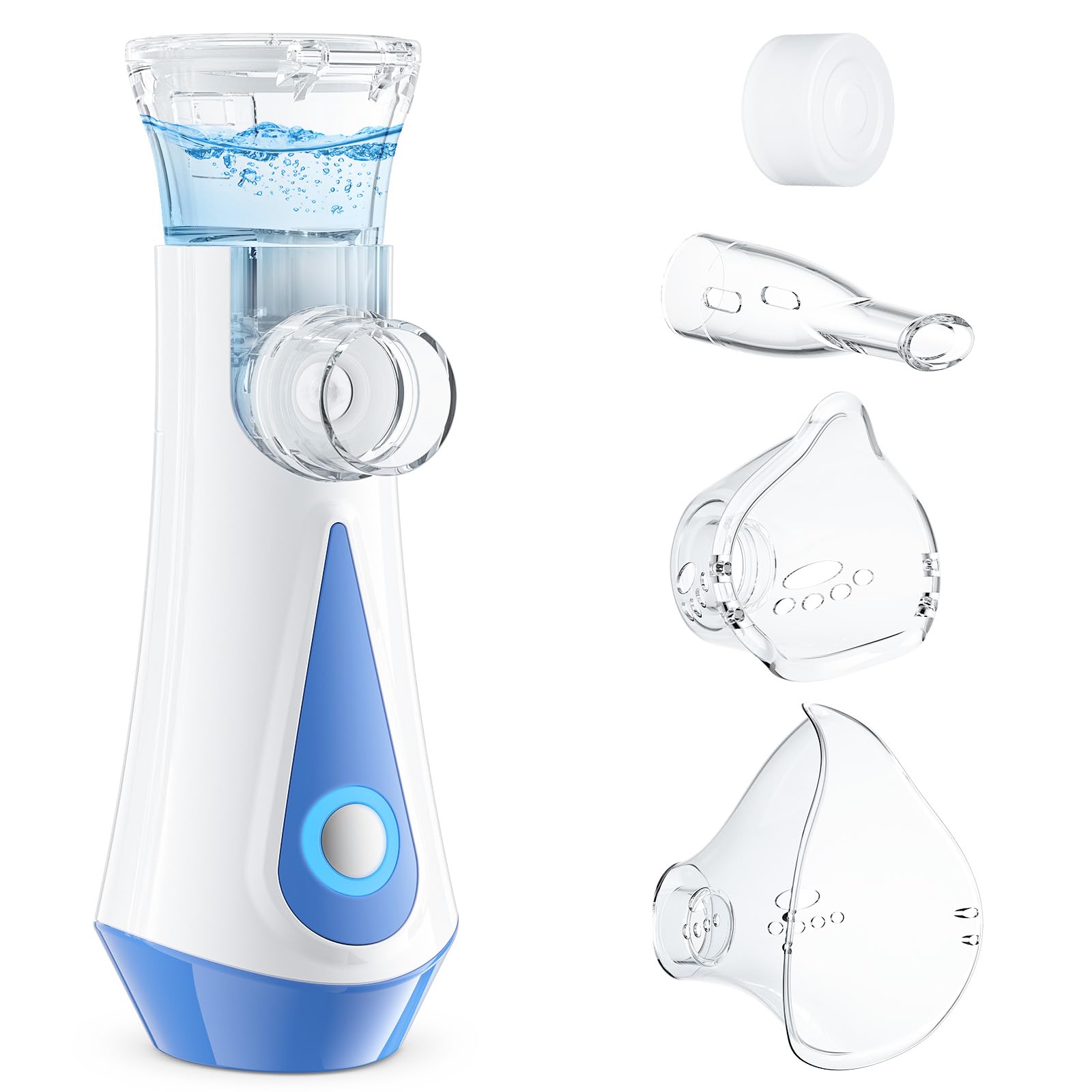 Inhalationsgerät, JOSSIS Ultra Leise Inhaliergeräte für Erwachsene, Kinder, Partikelgröße 1-5µm, Einstellbarer Sprühnebel, Aufladbarer Inhalator