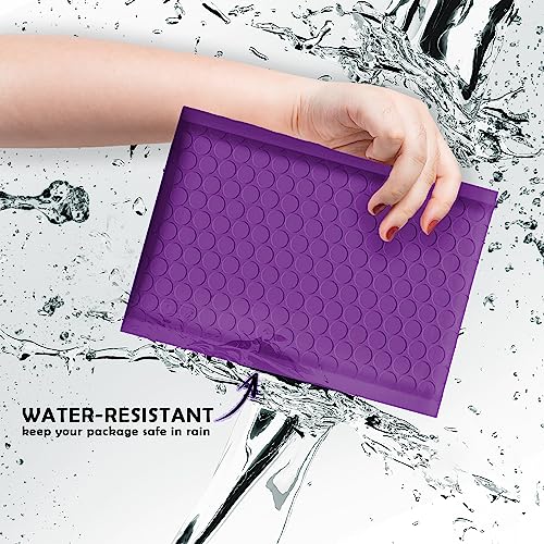 Yens Poly Bubble Mailers #5 (10.5X16) 10 Pack Waterproof Self Seal Adhesive Shipping Bags, Cushioning Padded Envelopes For Shipping, Mailing, Packaging (10Pk #5 Purple) #TOP3