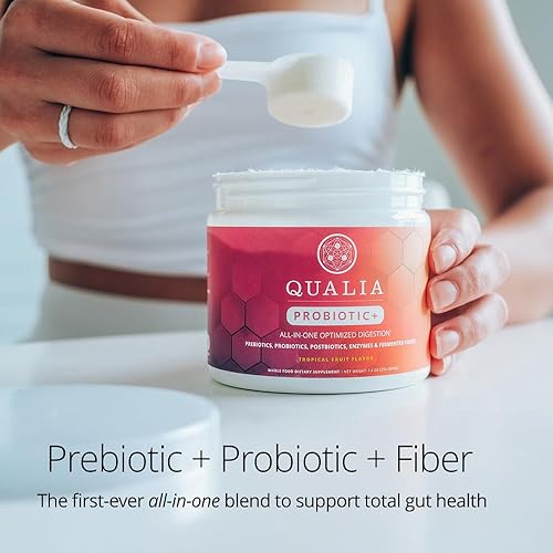 Miniatura 7 de Qualia Probiotic - 28 probióticos de esporas respaldados por la ciencia, prebióticos y posbióticos. Apoyo total intestinal. Alivia las molestias