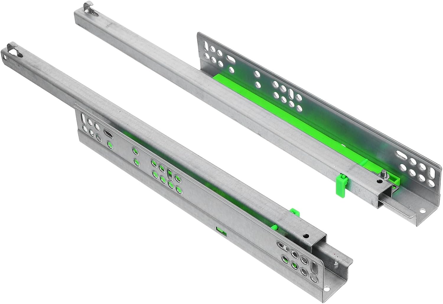 PRETYZOOM Household Drawer Rails and Detachable Sliding Rails Metal Bottom Mount Soft Close Drawer Slides for Kitchen Cabinet and Furniture Replacement 16 Inch Pair