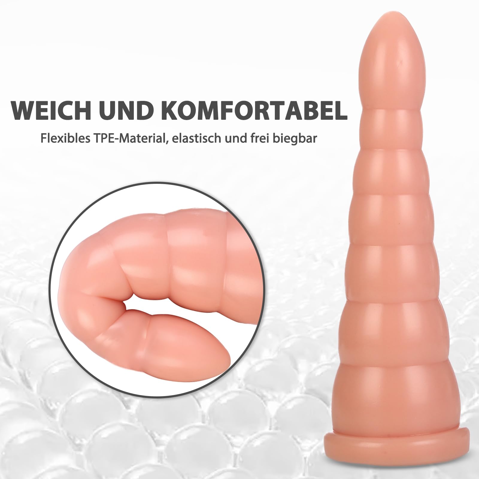 BDSMJOY Palline anali per uomo e donna, Plug Anale Catena anale di Sex toys Plug Analesex, Dildo Butt Plug Anali Silicone Giocattoli, Sex Toys Plug Anale-Dilatatore Uomo (Colore della carne)