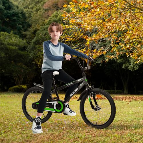 Image of ACEGER Simon Kids Bike for Boys Girls Toddlers, Unisex for Aged 3-13 Years, 12 14 16 18 Inch Children Bicycle with Training Wheels, 20 Inch Bike with Kickstand