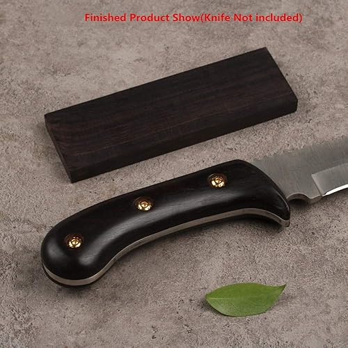 Miniatura 6 de Aibote 1 par de cuchillos de madera de ébano negro natural con mango de mango de losas, cuchillos personalizados para cuchillas en blanco (cada uno