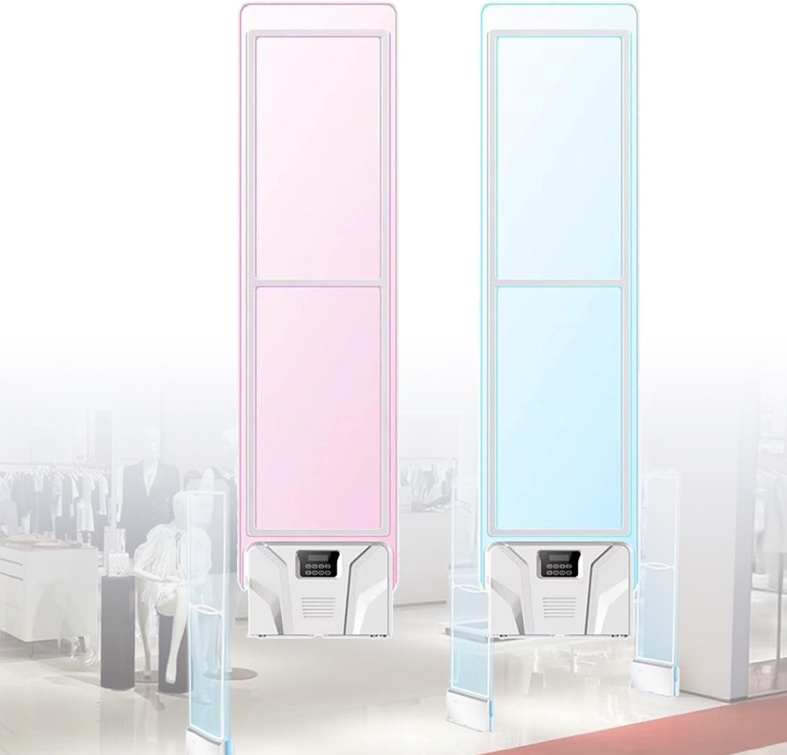 AM 58KHZ EAS Security System, Retail Security Tower, Acrylic Material, Retail Security Tags Checkpoint, for Door Decoration and Merchandise Protection