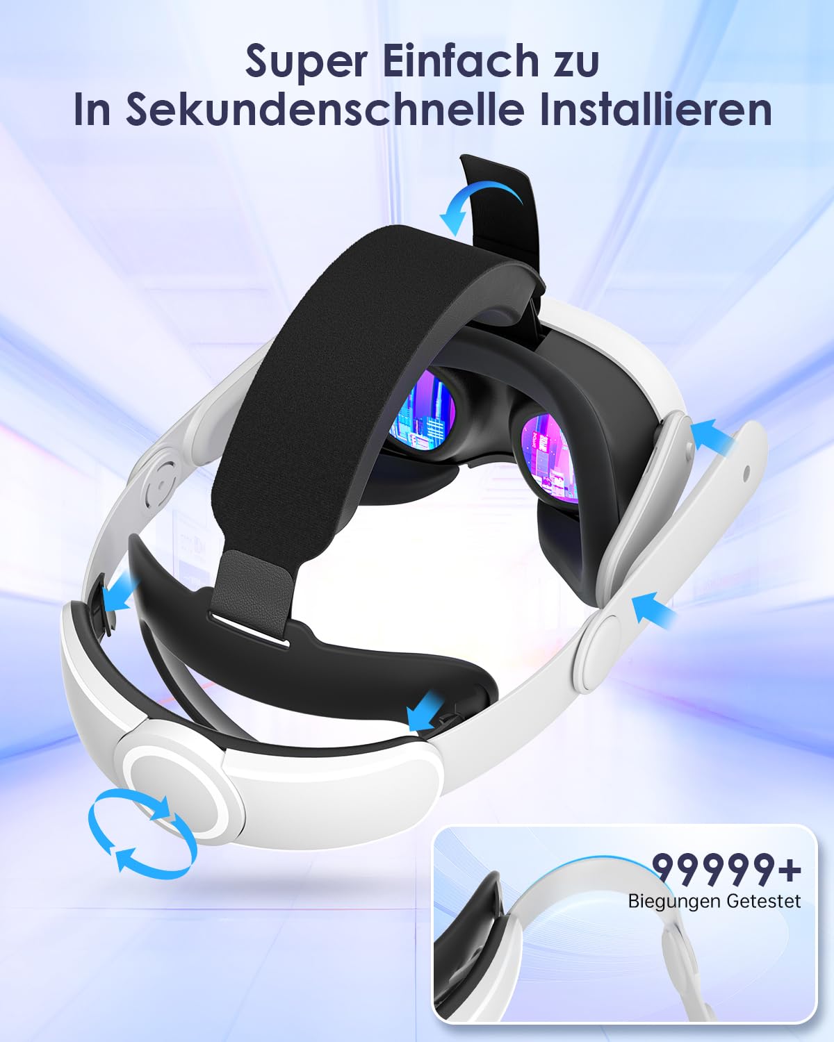 vr Elite Strap Kompatibel für Quest 3S für Quest 3 Strap für quest 3S/3 Zubehör Bequemer Stabiler Strap Ersatz