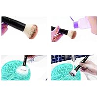 Vista 5 de Cepillo de maquillaje de silicona y limpiador de esponja - Verde