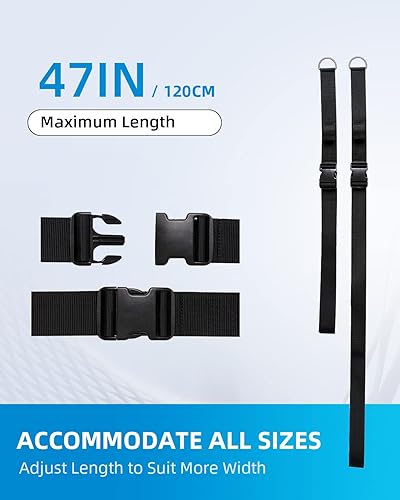 Miniatura 7 de OCEANBROAD SUP - Correa de transporte para kayak, correa de hombro ajustable con clips, nueva versión para tabla de remo, canoa, tabla de surf,