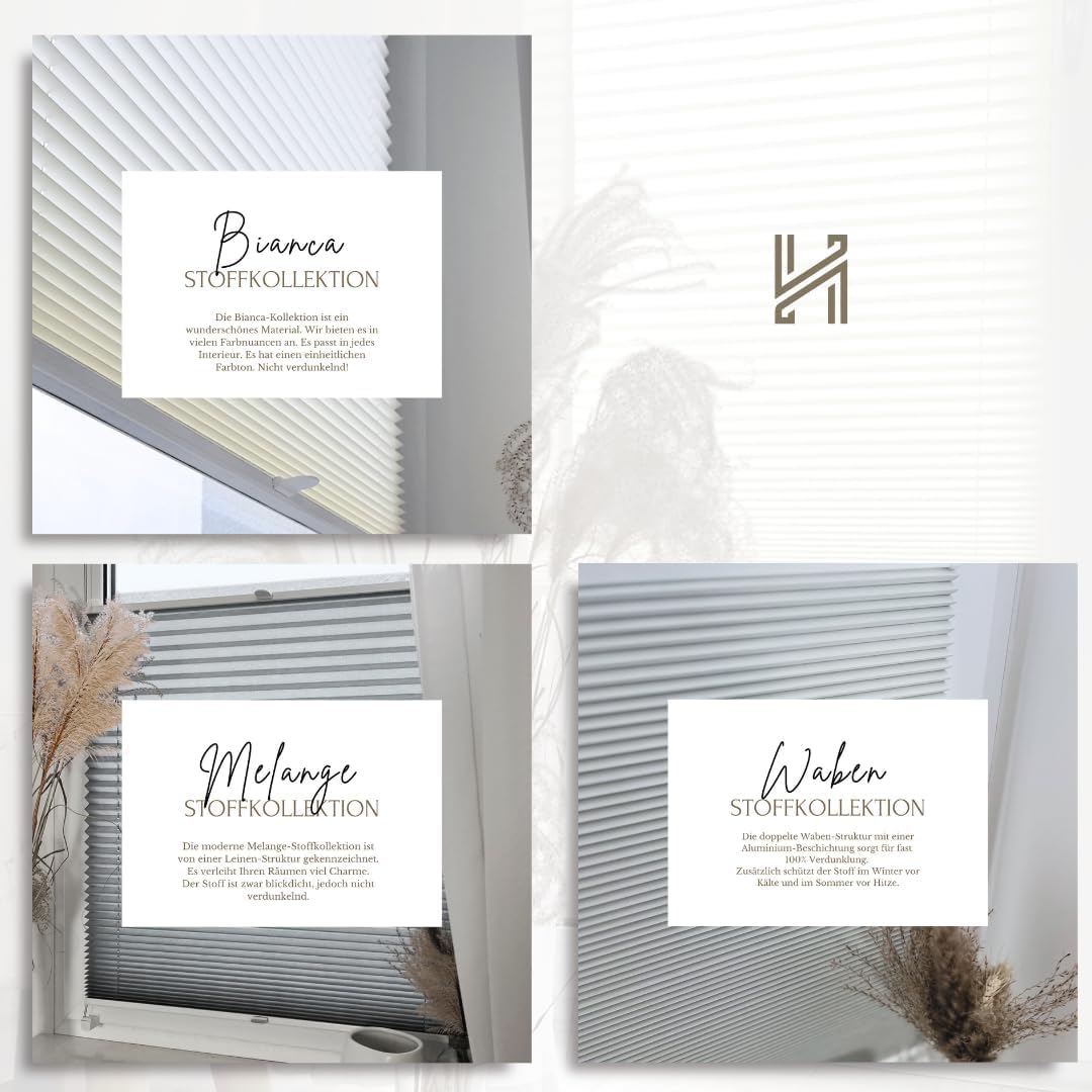 Home-Vision® Premium Doppelplissee Wabenplissee ohne Bohren mit Klemmfix (Weiß-Weiß, B80cm x H120cm) Modern Klemmfix Blickdicht Plissee Sonnenschutz Hitzeschutz Jalousie für Fenster Thermo