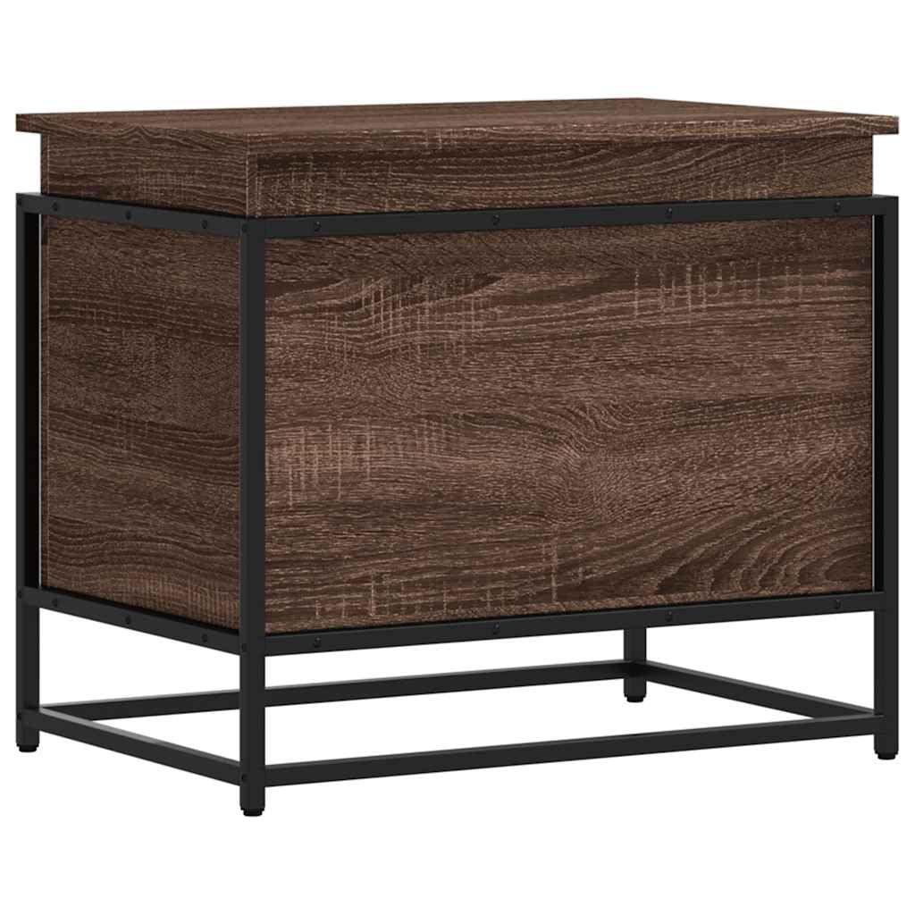 vidaXL Caja de almacenaje con Tapa Madera marrón Roble 60x40x51,5 cm, Caja de Mantas, baúl de almacenaje, Caja de almacenaje de Juguetes