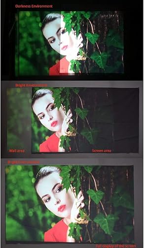 Miniatura 4 de Pantalla de proyector, pantalla de proyección reflectante de alto brillo de 60 100 120 pulgadas, pantalla de proyección de tela de tela 169 para