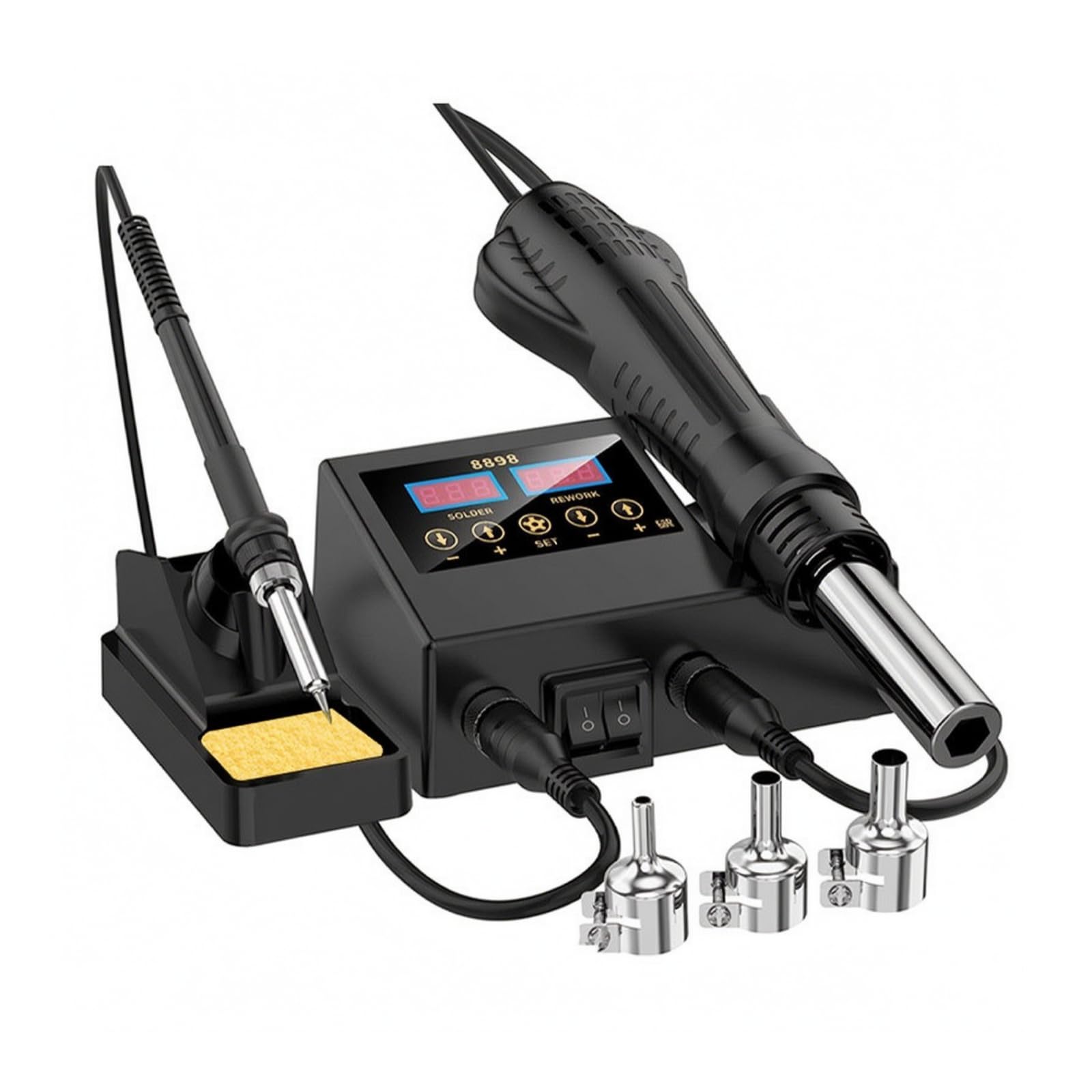 Kit Soldadura con Cautín Compacto | 2 en 1, Estación Soldadura con Soldador Estaño, Profesional, Herramienta, para Taller, Electrónicos, Técnicos