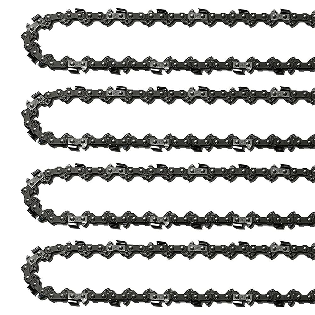 DHYAWUER 4Pcs 18Inch Chainsaw Chain Kit 62 Drive Links 0.05In Gauge, 3/8In Pitch, 18In Replacement Chain Kit Low- Chainsaw Chain