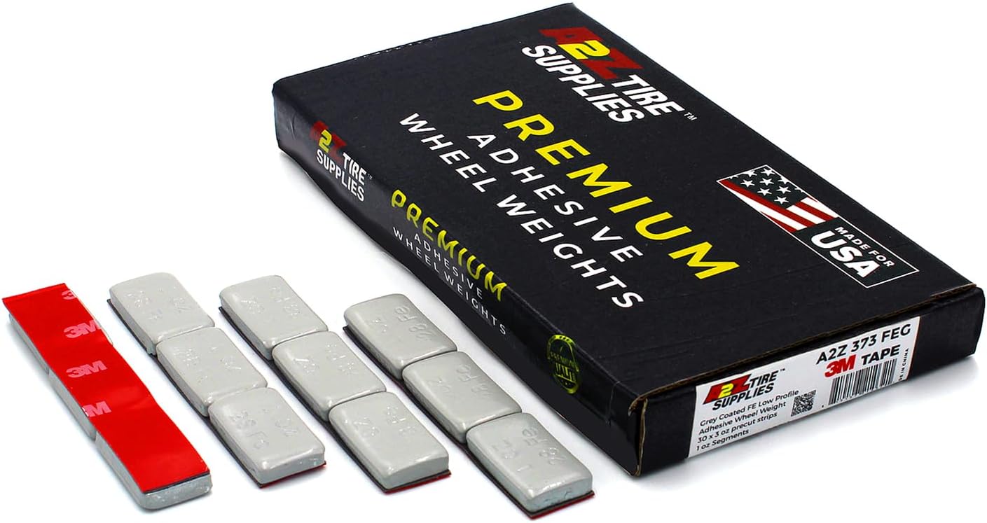 1oz, Grey, Adhesive Stick on Wheel Weights, 3M Tape.Low Profile, 90 oz/Box, US Quality(90pcs)