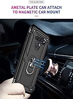 Vista 6 de Compatible con LG K50 Case/Funda de teléfono LG Q60, [grado militar] Soporte magnético para anillo de coche Soporte Funda protectora (negro)