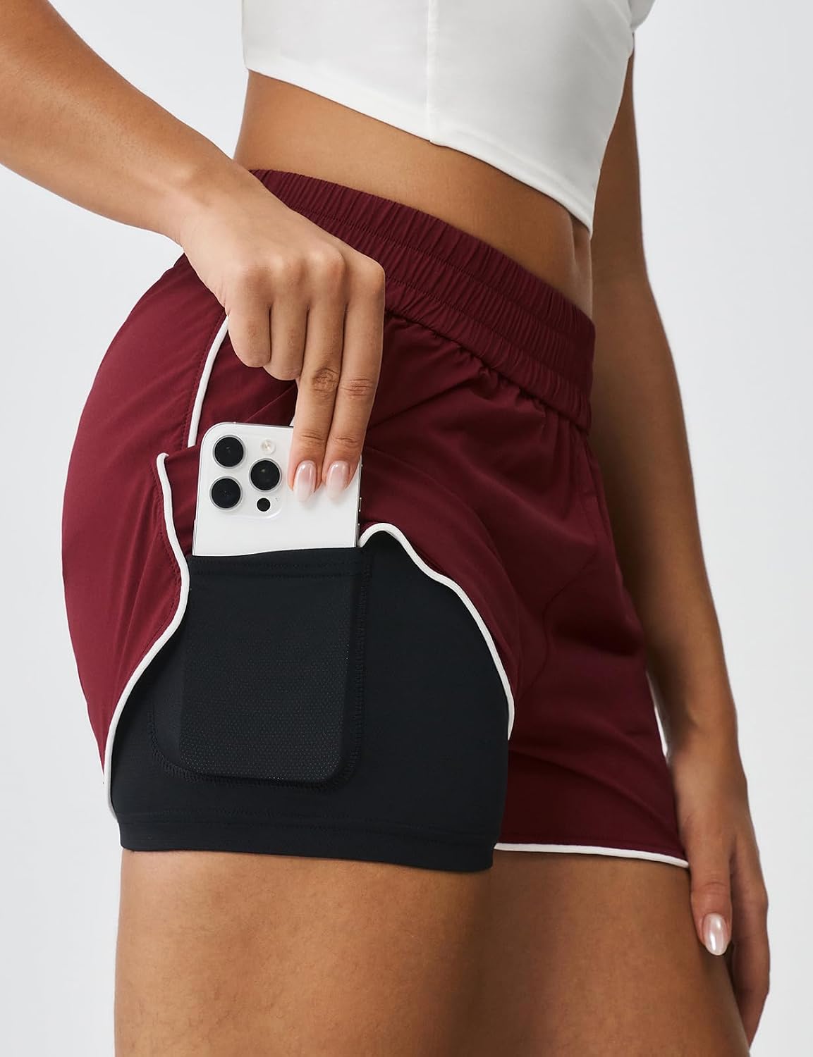 K-Swiss Women's Running Shorts - 2 in 1 Workout Shorts Quick Dry Athletic Tennis Gym Shorts