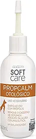 Soft Care Propcalm Otológico Solução de Limpeza para Orelhas Suscetíveis a Agentes Invasores 100ml para cães e gatos by Pet Society