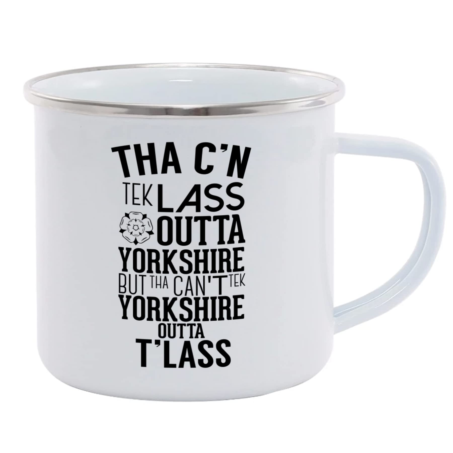 Hippowarehouse Tha c'n tek Lass Outta Yorkshire but tha Can't tek Yorkshire Outta t'lass Printed Mug Various Colour Options Ceramic Cup Kitchenware 11oz โ image 1