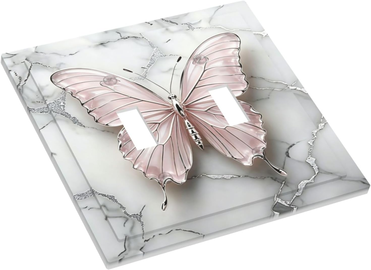 Marble Butterfly Light Switch Cover Plate Decorative image 3