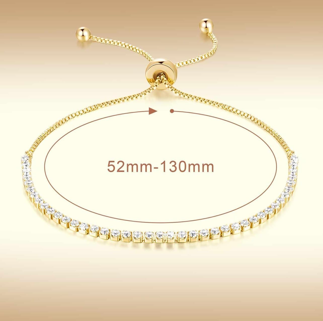 Tennis Bracelet with Cubic Zirconia Silver Bracelets for Women,Fashion bracelet with artificial gemstones, elegant, simple, luxurious style - Image 3