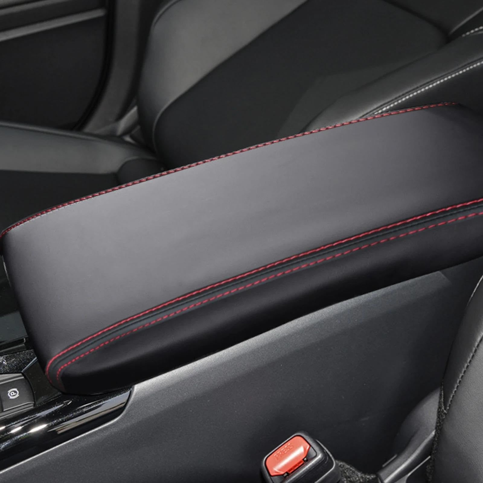 Jtwmty Red-Line Car Central Control Armrest Box Cover Sticker Decorative Leather Accessories For Camry 2024(Red-Line)