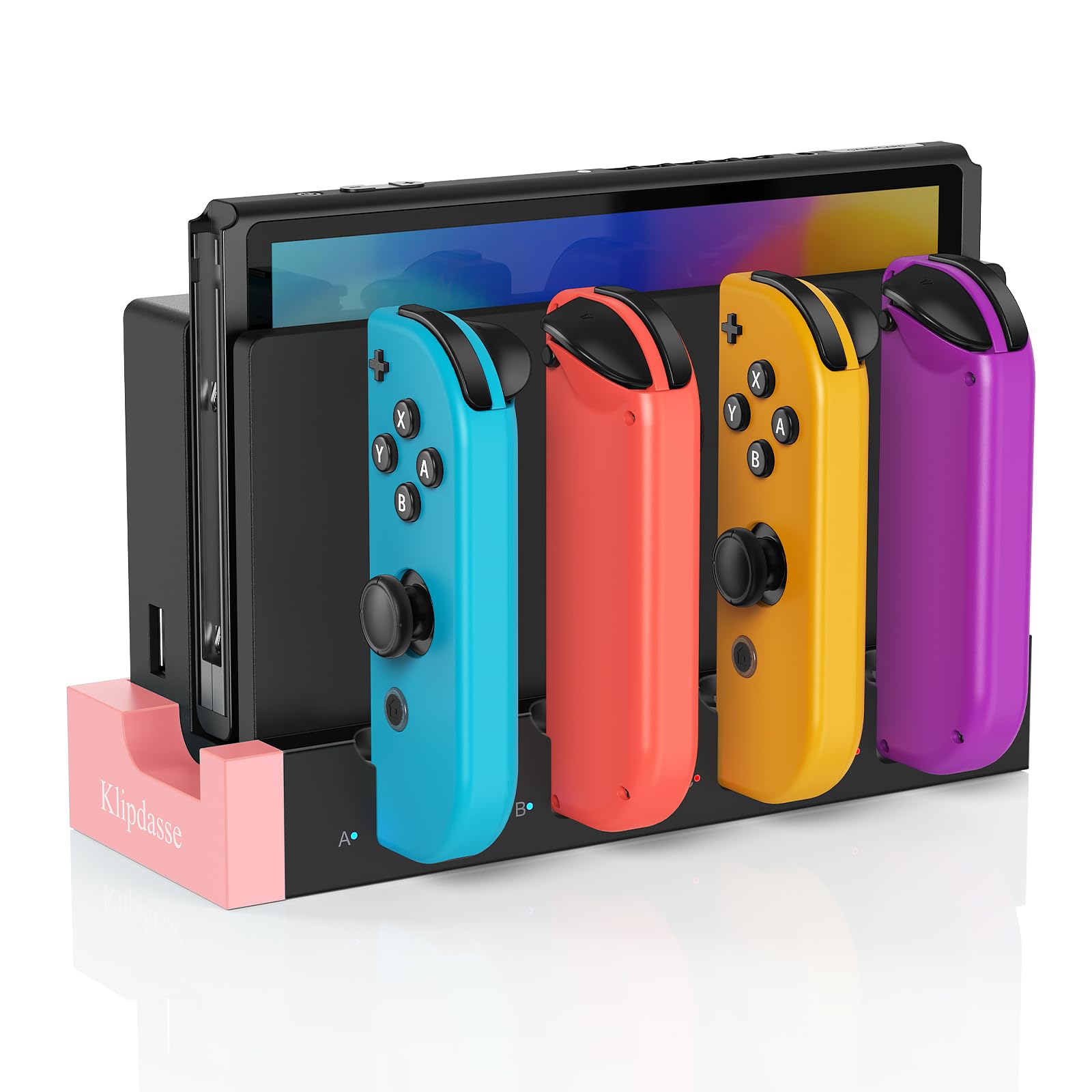 Switch Controller Charger Dock for Nintendo Switch 1/OLED for 4 Joy-Cons
