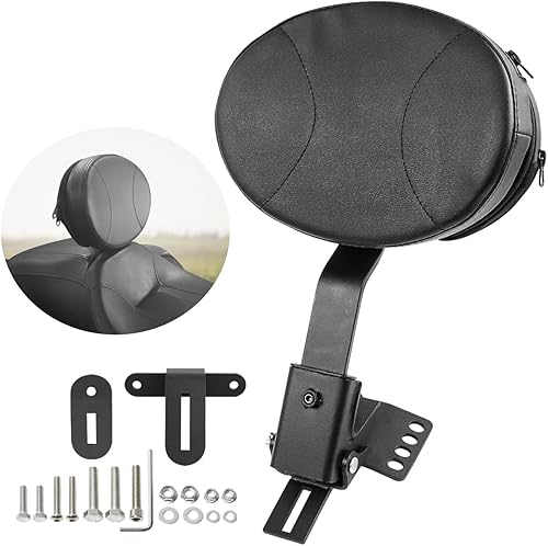 Miniatura 9 de Respaldo de conductor ajustable para motos con acoplamiento Compatible con para Harley Touring Road King Street Glide Road Glide Electra Glide